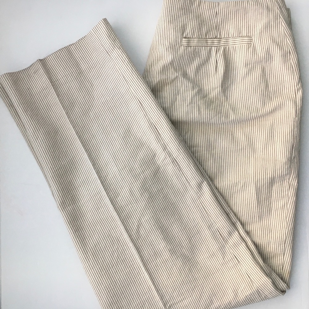 Brooks Brothers Tan Striped Cotton Pants